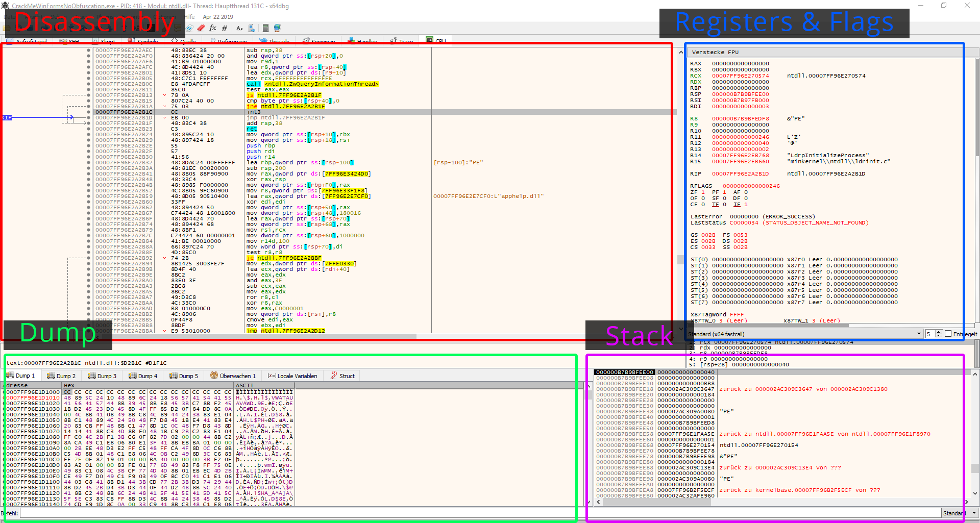 linux disassembler debugger